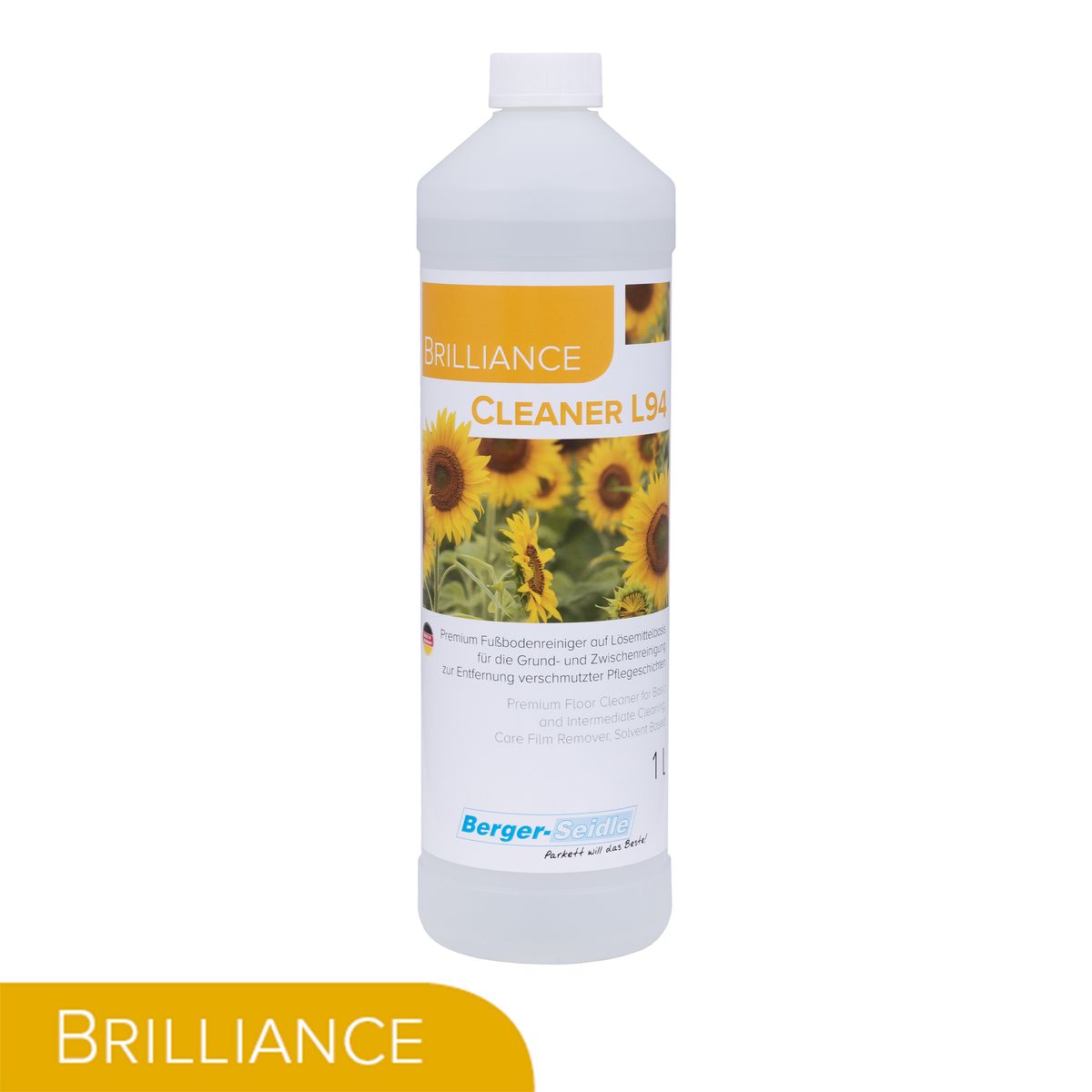 Brilliance Cleaner L94 – חומר ניקוי מקצועי לניקוי איכותי של רצפות עץ בגימור לכה (1 ליטר)