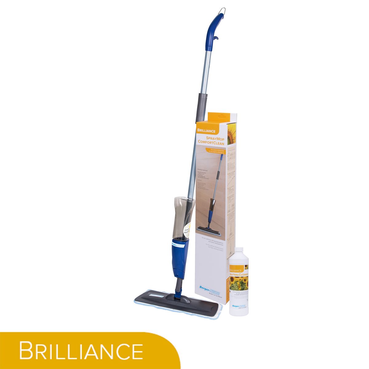 SprayMop ComfortClean ערכת ניקוי מלאה לכל סוגי הפרקט ( מגב וחומר NeutralCleaner שמתאים לכל סוגי ריצוף )